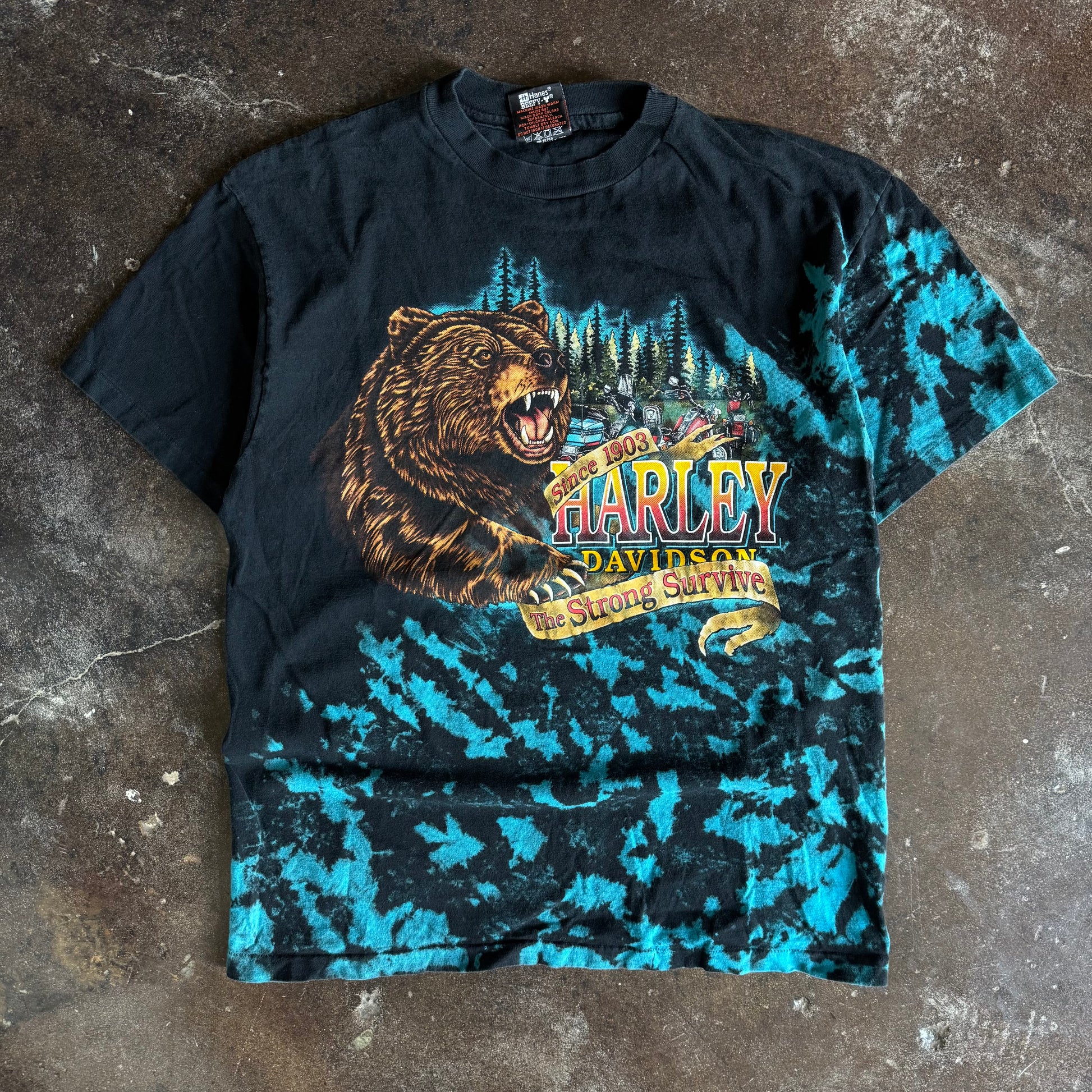 90’s Harley Davidson Strong Survive Bear Tee (L)
