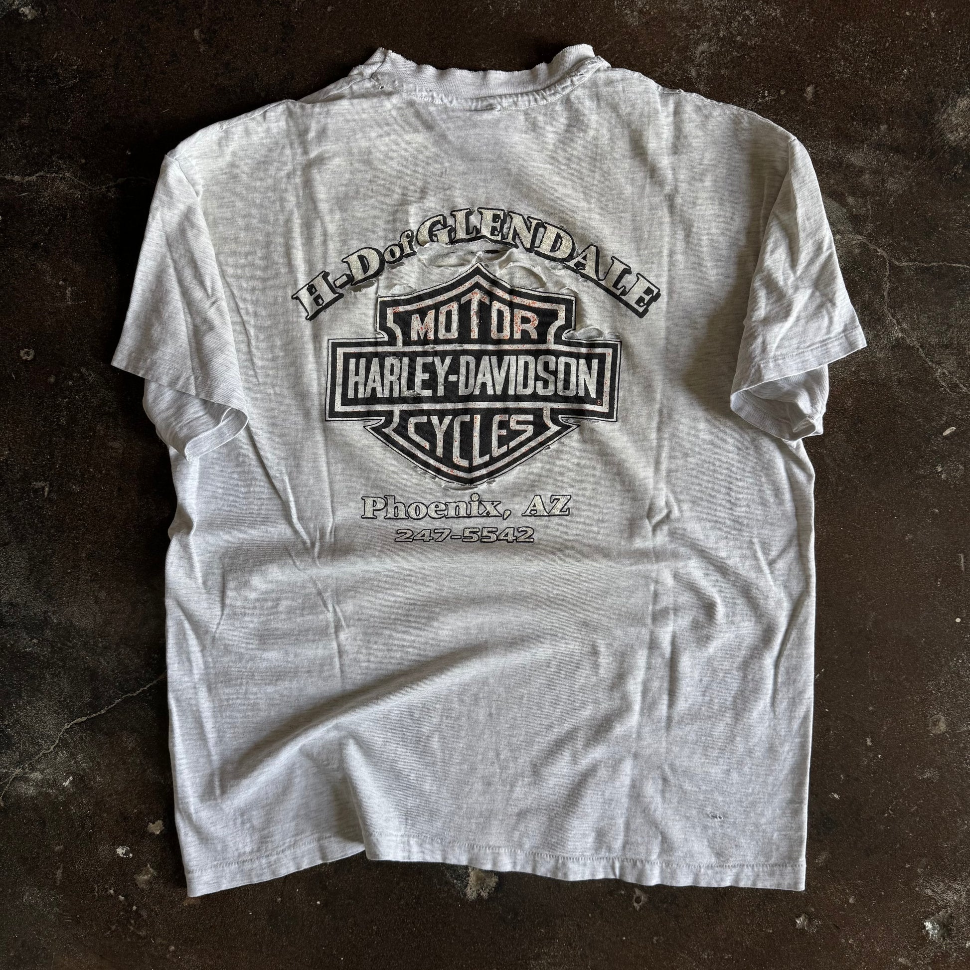 80’s Harley Davidson Distressed Glendale Racing Tee (XL)