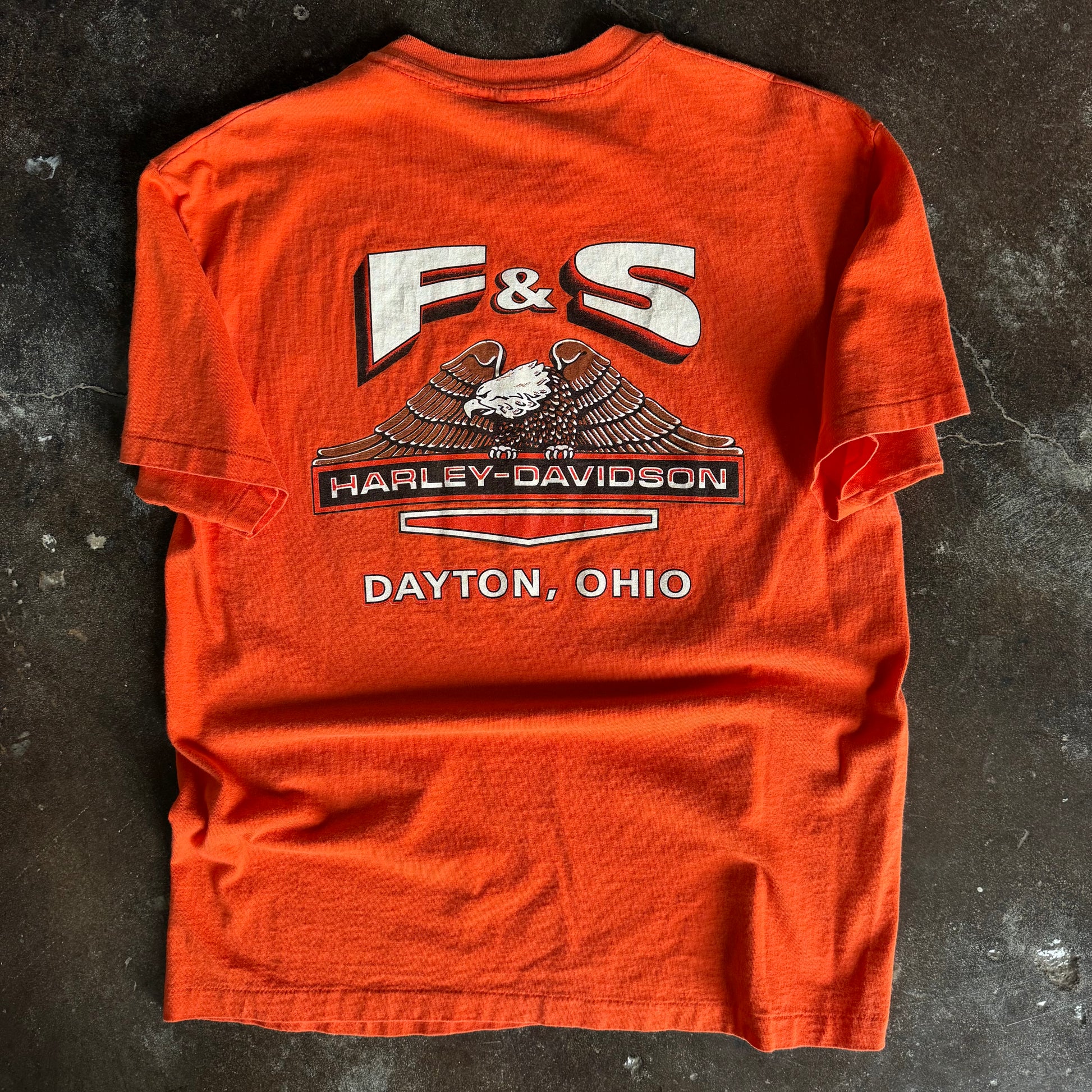 90’s Harley Racing Scott Parker Orange Tee (L)