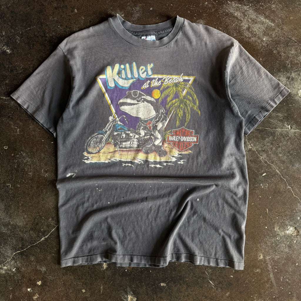 80’s Harley Killer Whale Sun Faded Tee (XL)