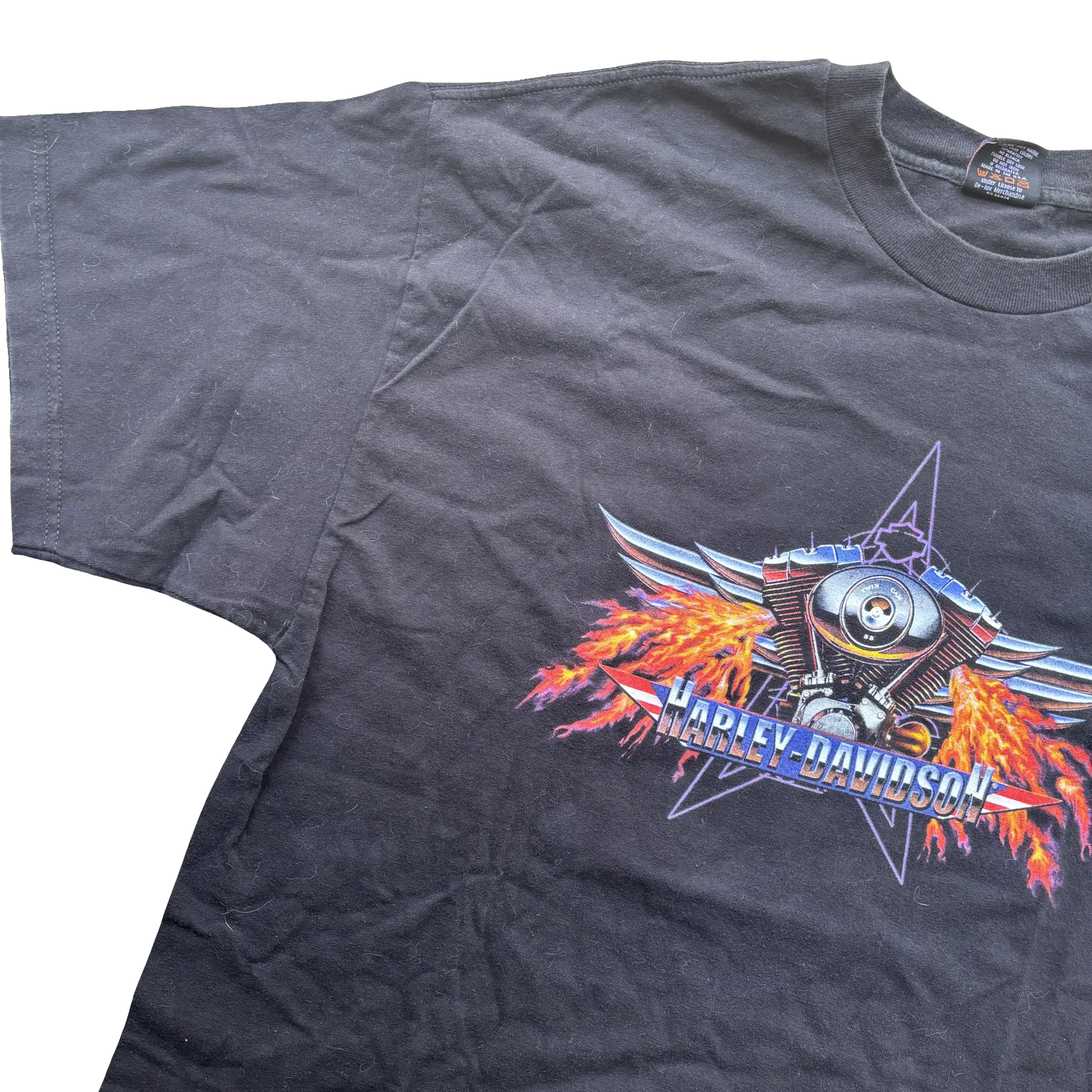 90’s Harley Chrome Flaming Engine Tee Size XXL
