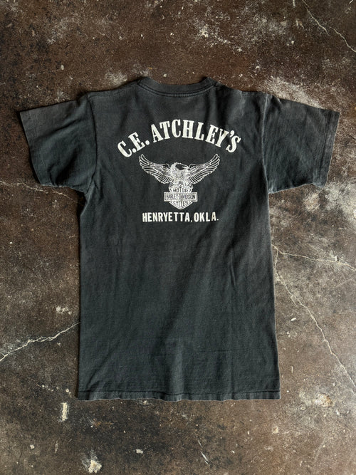 70’s Harley Davidson Skull w/ Wings Oklahoma Tee (M)