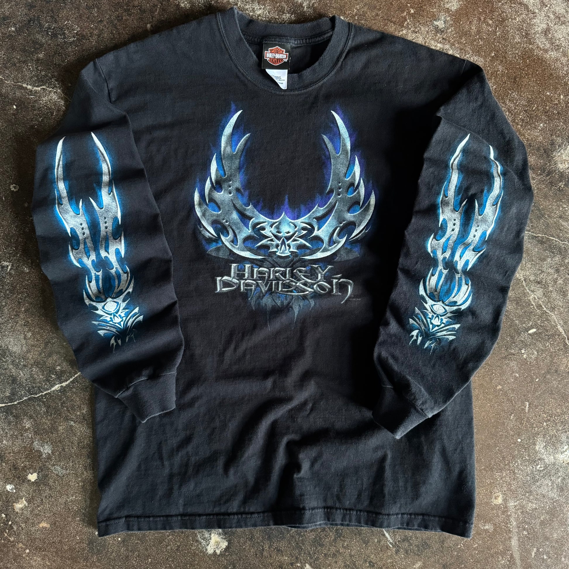 Y2K Harley Flaming Razors Daytona Longsleeve (L)