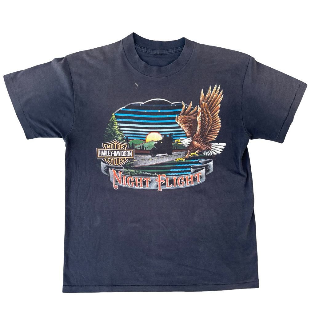 90’s Harley Night Flight Wisconsin Dealer Tee Size L