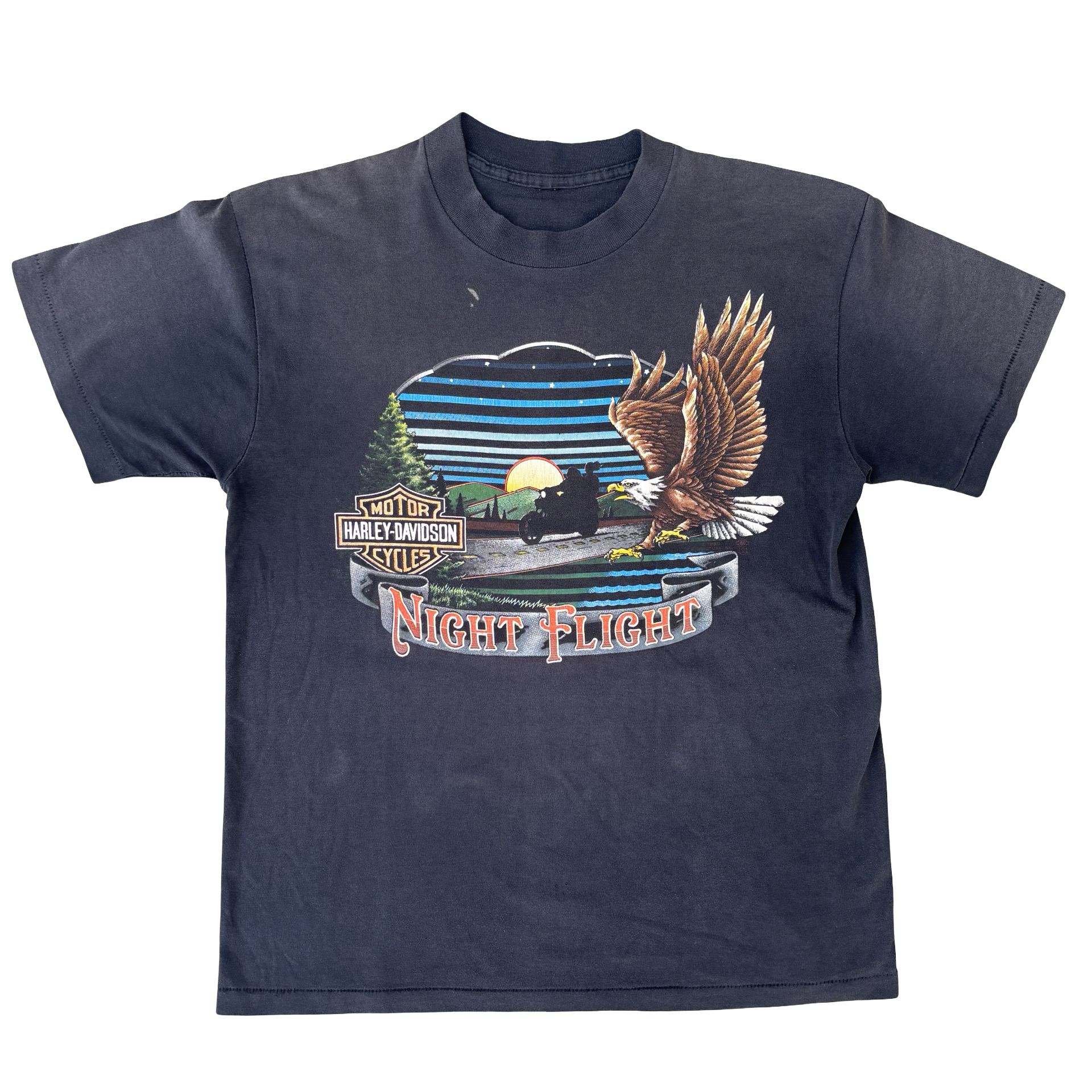 90’s Harley Night Flight Wisconsin Dealer Tee Size L