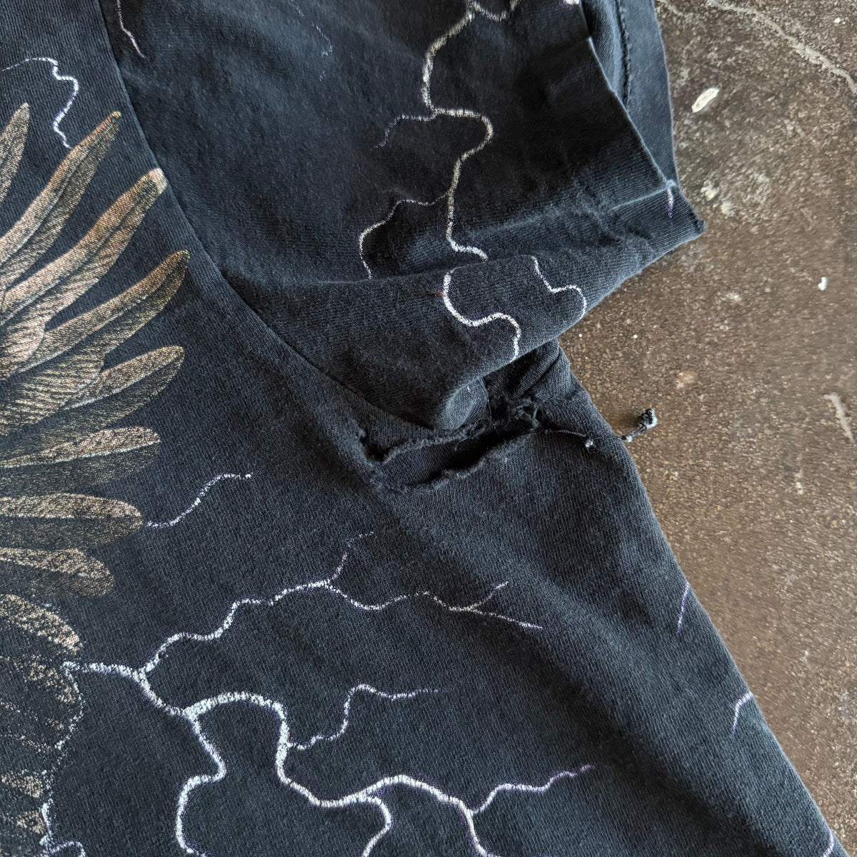 90’s Biker Lightning AOP Snake Tee (L)