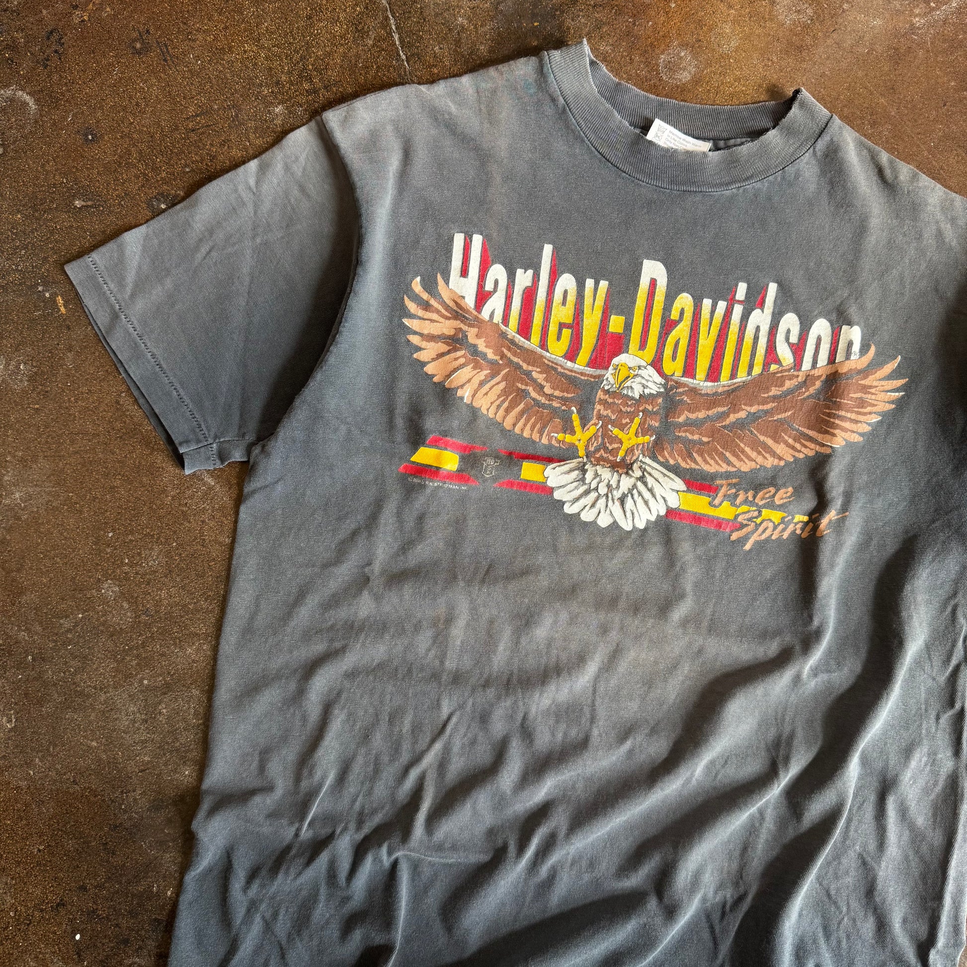 80’s Harley Free Spirit Sun Faded Tee (L)