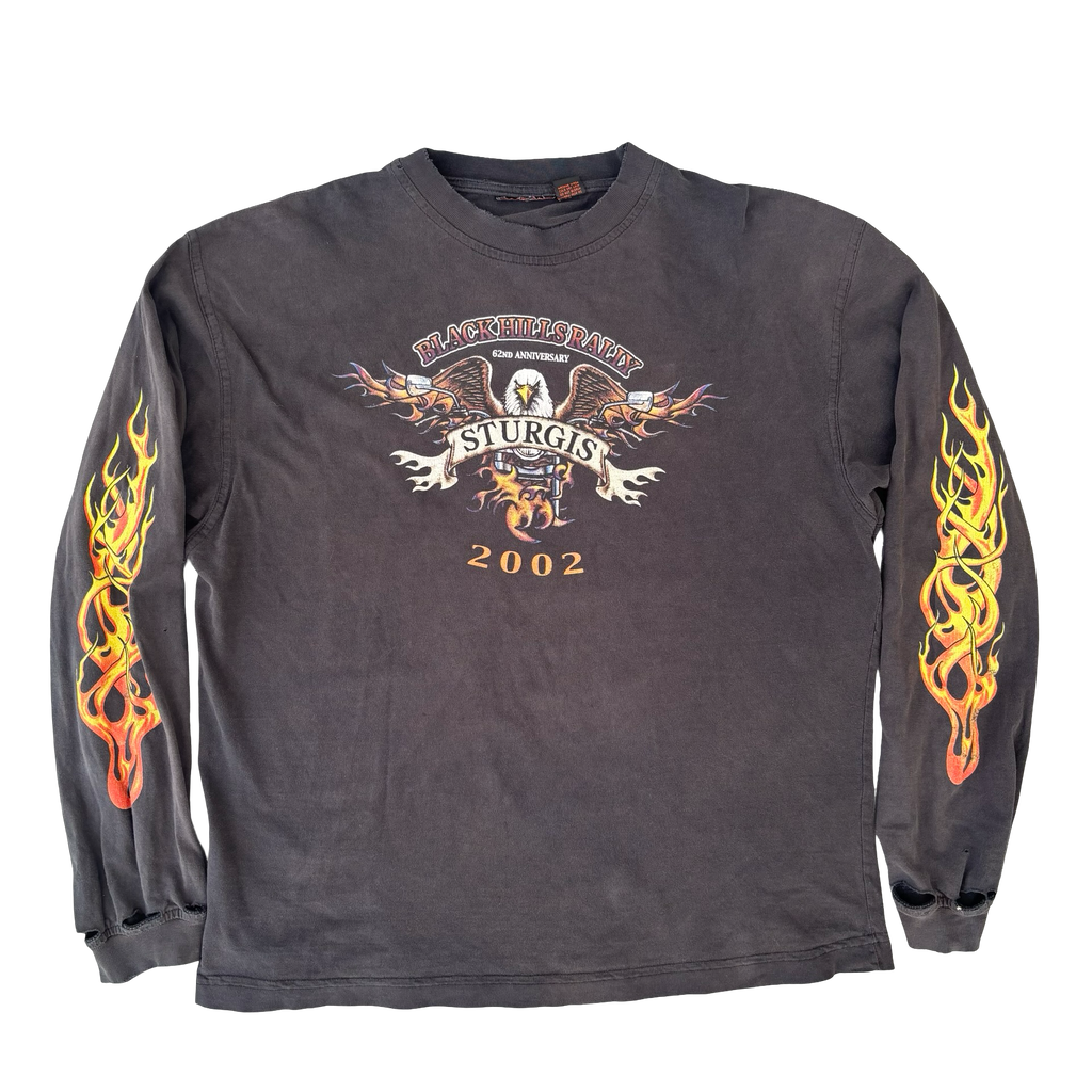 Y2K Sturgis Bike Week Flame Longsleeve Tee Size XL