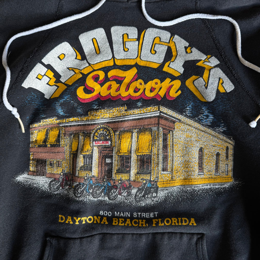 80’s Froggy’s Saloon Biker Bar Drawstring Hoodie (M)