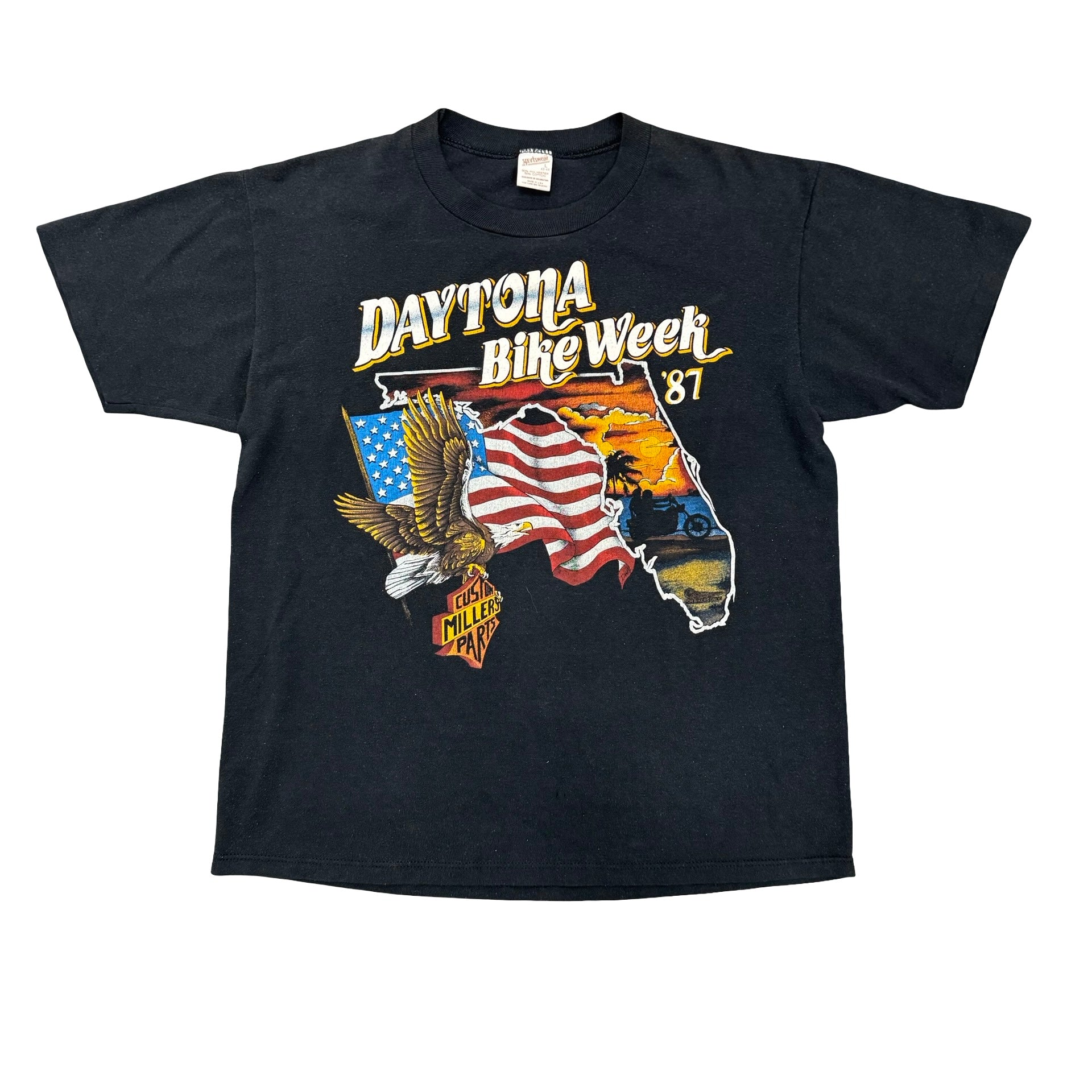 80’s Daytona Bike Week Millers USA Eagle Tee Size L