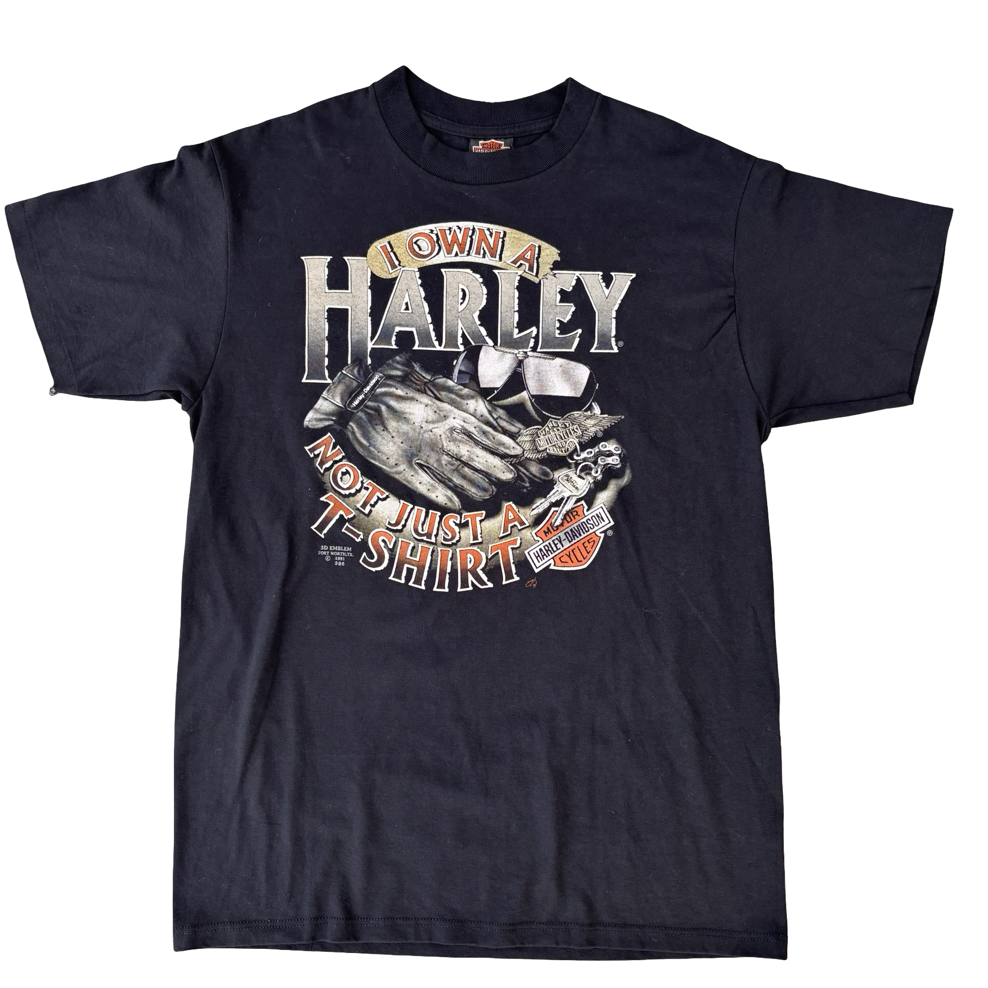90’s Harley “Not just a shirt” 3D Emblem Tee Size L