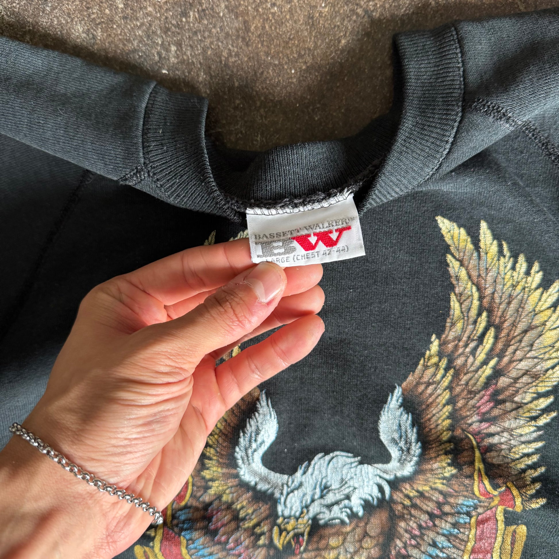80’s Harley Davidson 3D Emblem Eagle Sweatshirt (L)