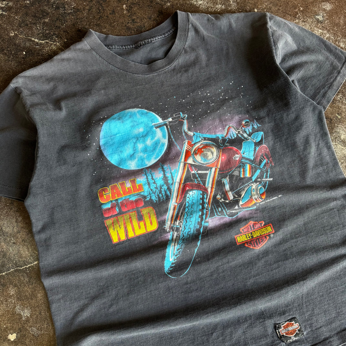 90’s Harley Call of the Wild Sun Faded Tee (XL)