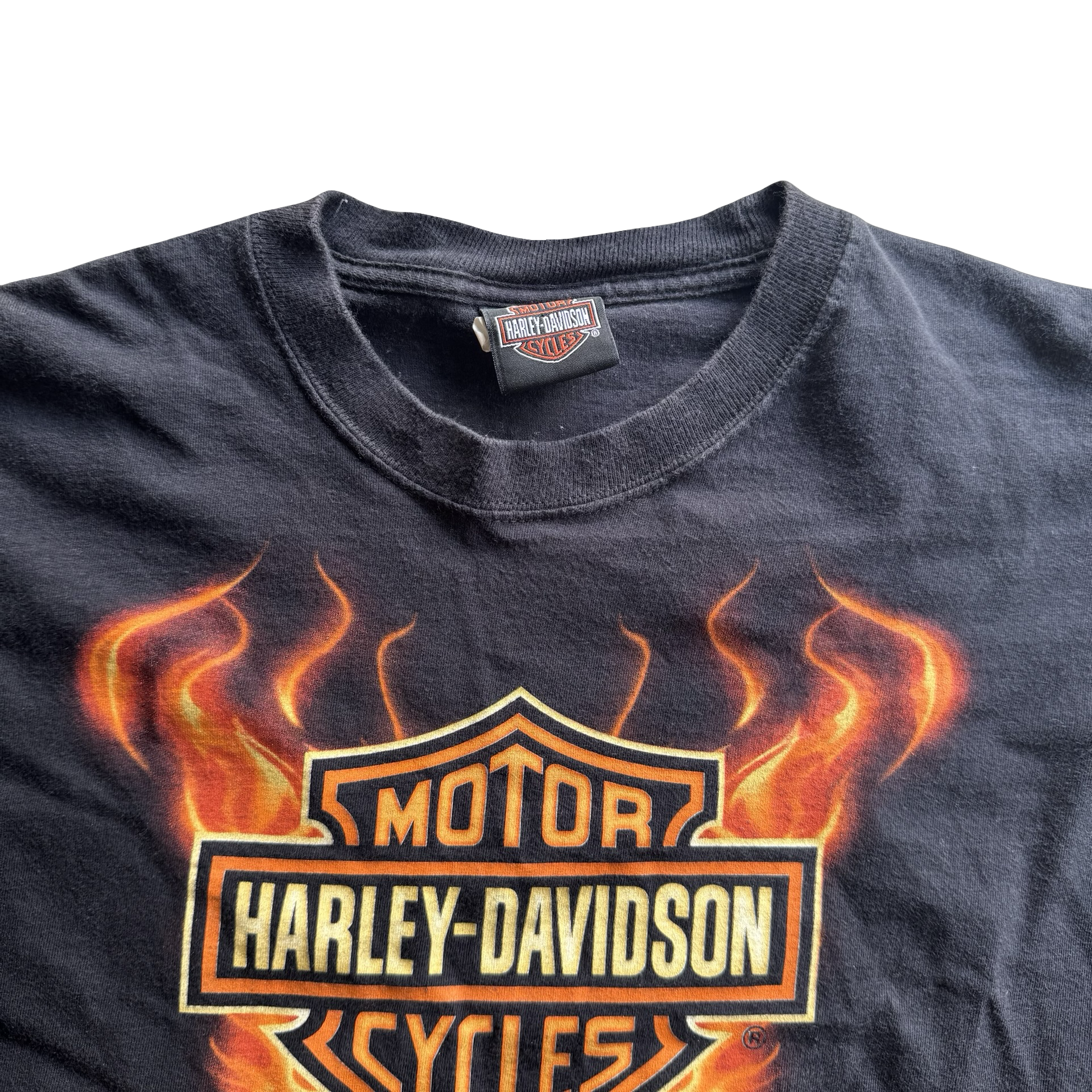Y2K Harley Flame Emblem Longsleeve Tee Size XL