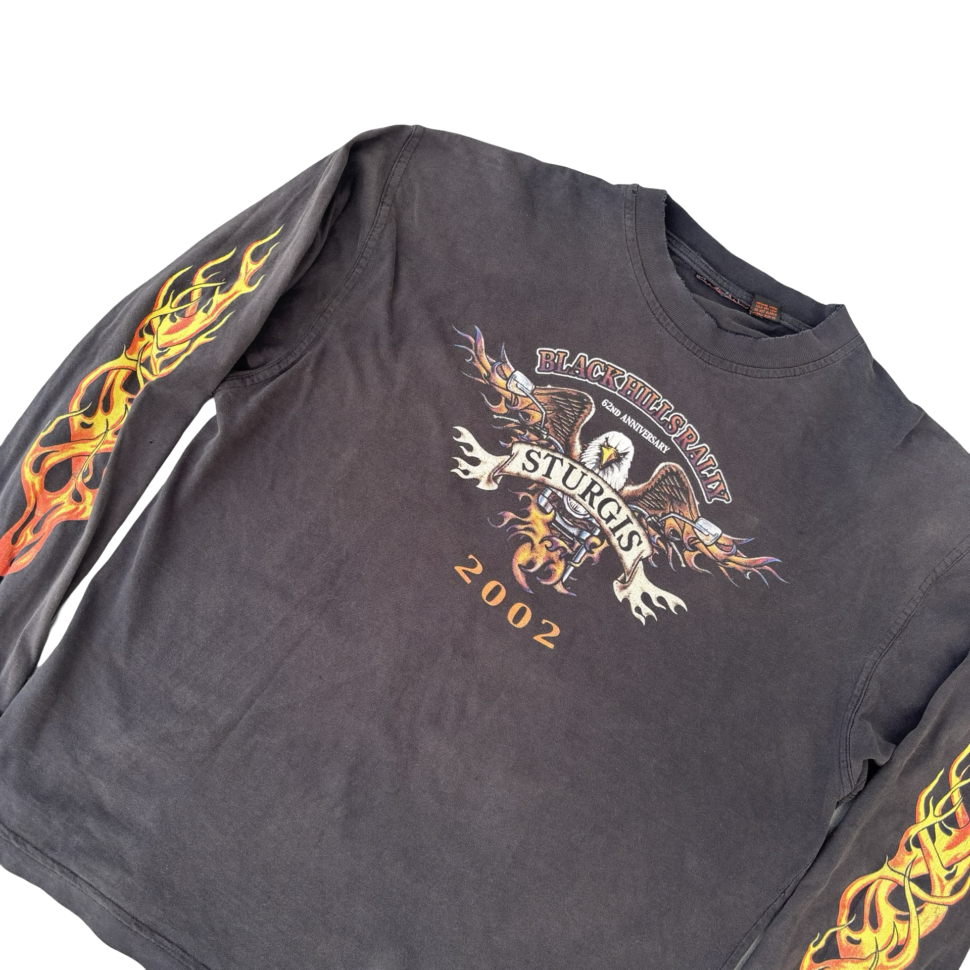 Y2K Sturgis Bike Week Flame Longsleeve Tee Size XL