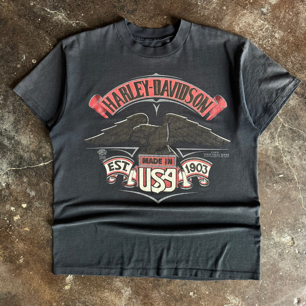 90’s Harley Davidson Established Eagle Gold Series Tee (XL)