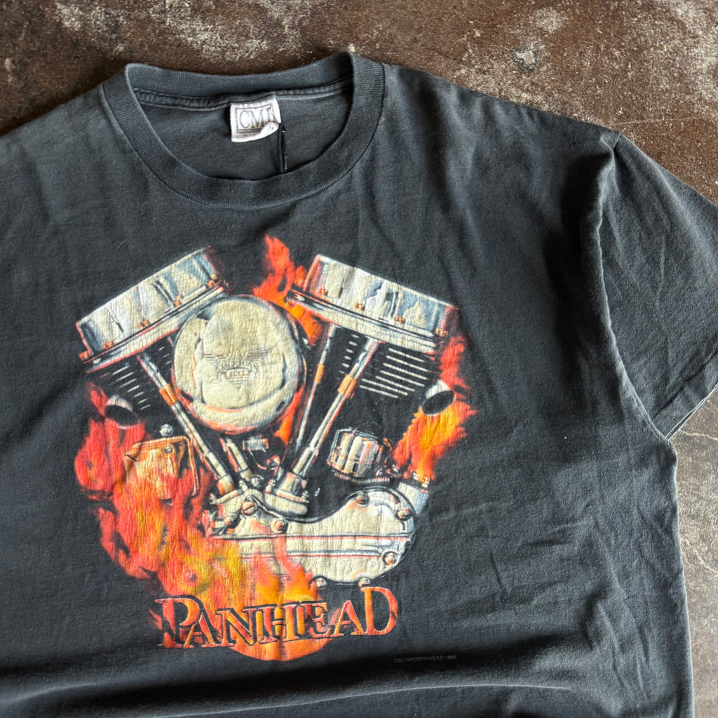 90’s Panhead Flaming Engine Biker Tee (XL)