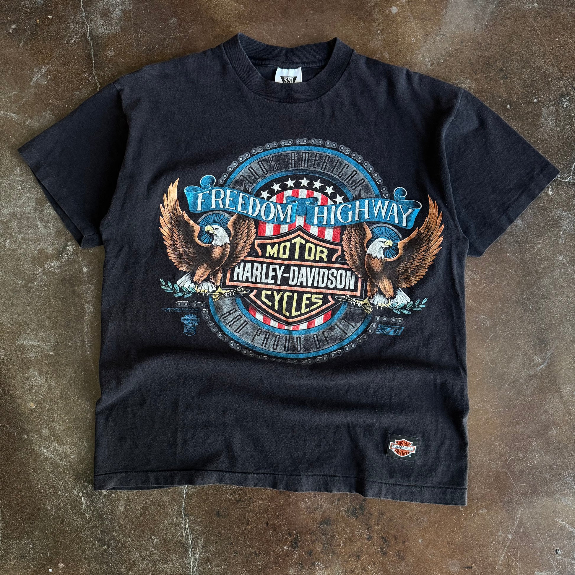 90’s Harley Freedom Highway Eagle Tee (L)