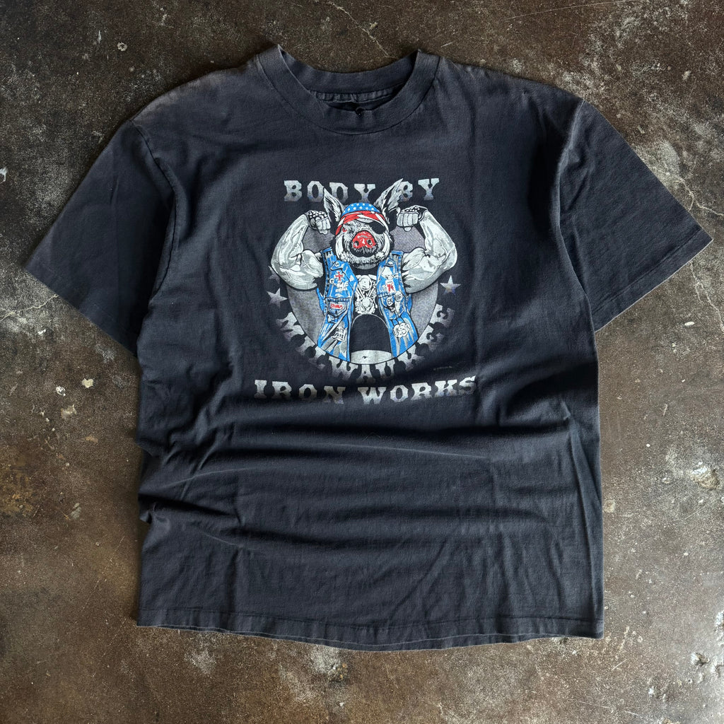 80’s Harley Hog “Body By Iron Works” Tee (XL)