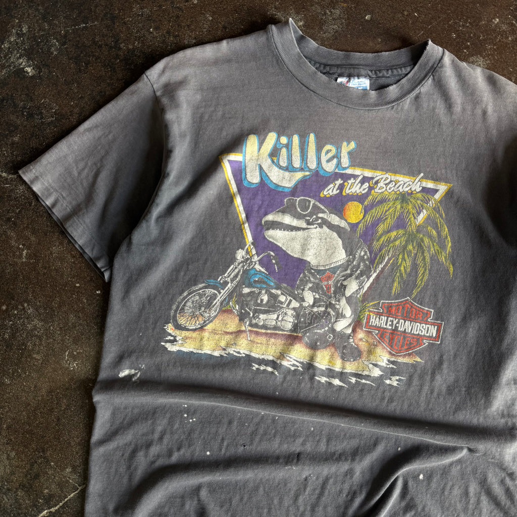 80’s Harley Killer Whale Sun Faded Tee (XL)