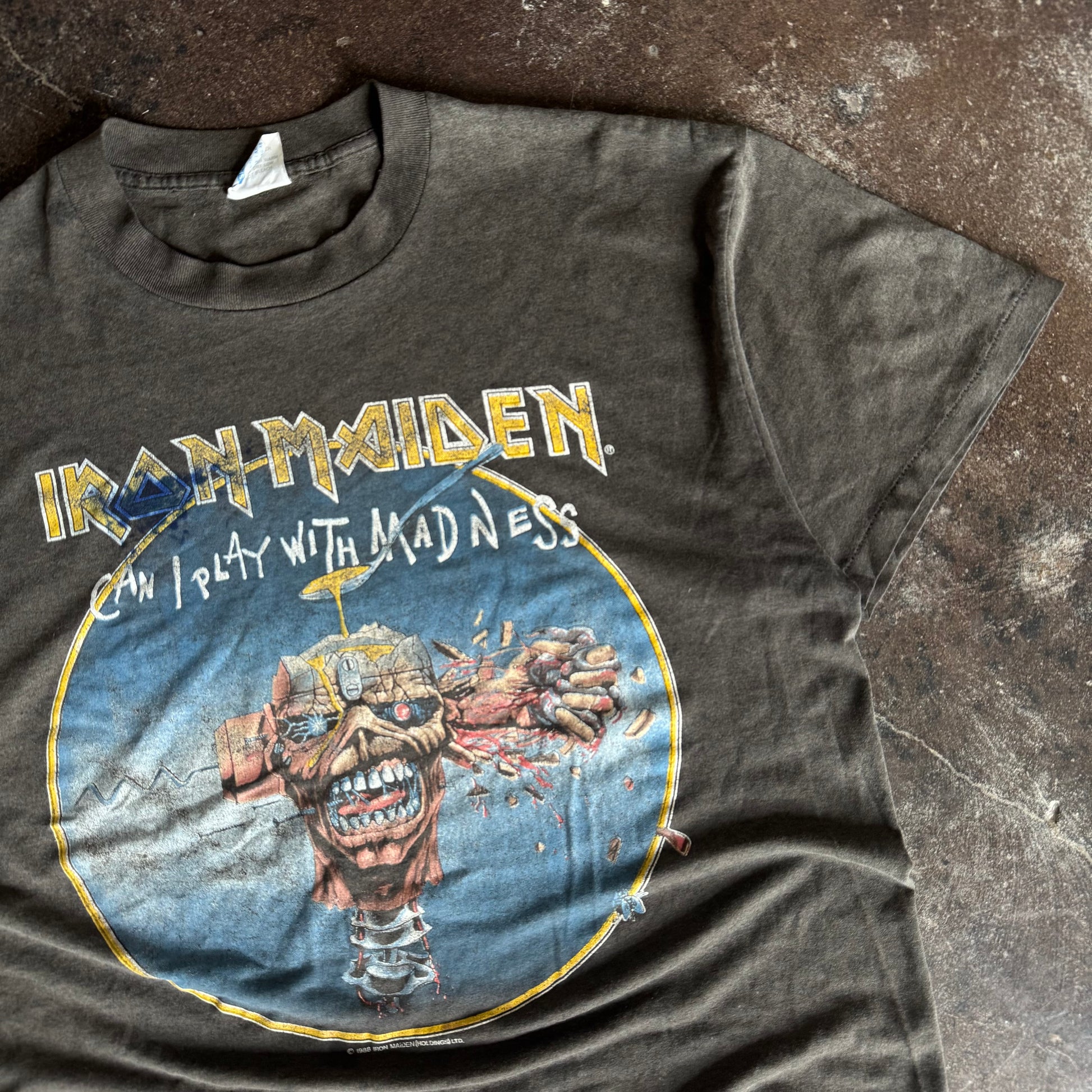 80’s Iron Maiden Play With Madness Band Tour Tee (XL)