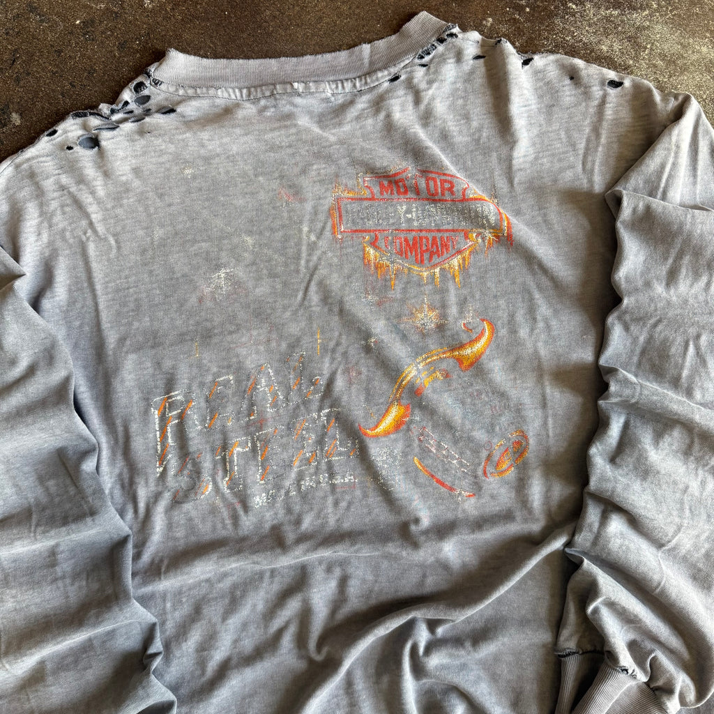 80’s Harley Real Steel Faded & Thrashed Longsleeve (XL)