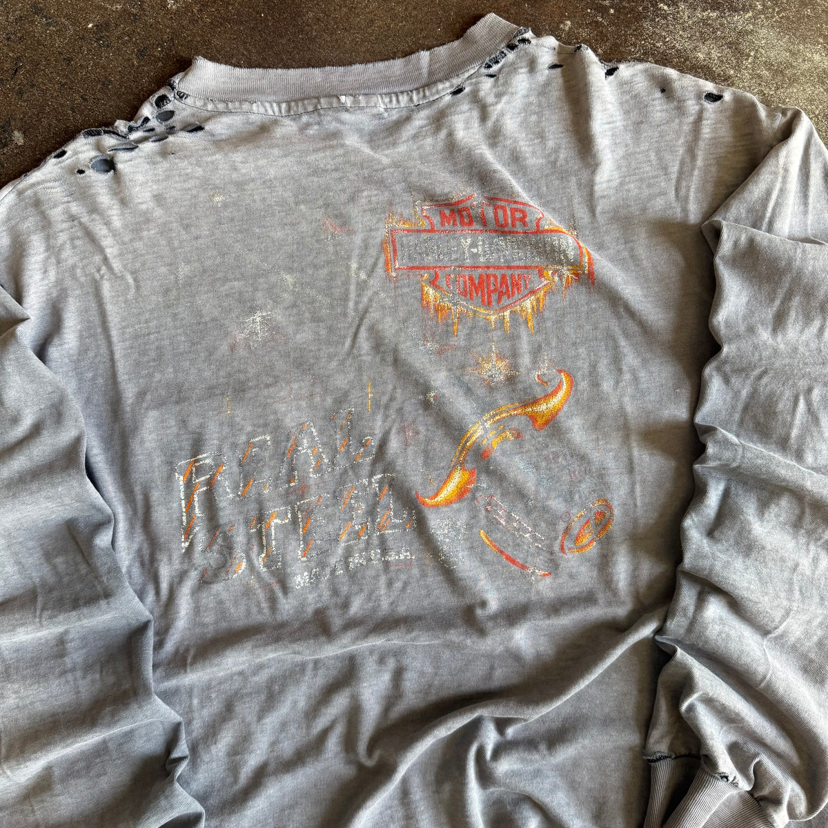80’s Harley Real Steel Faded & Thrashed Longsleeve (XL)