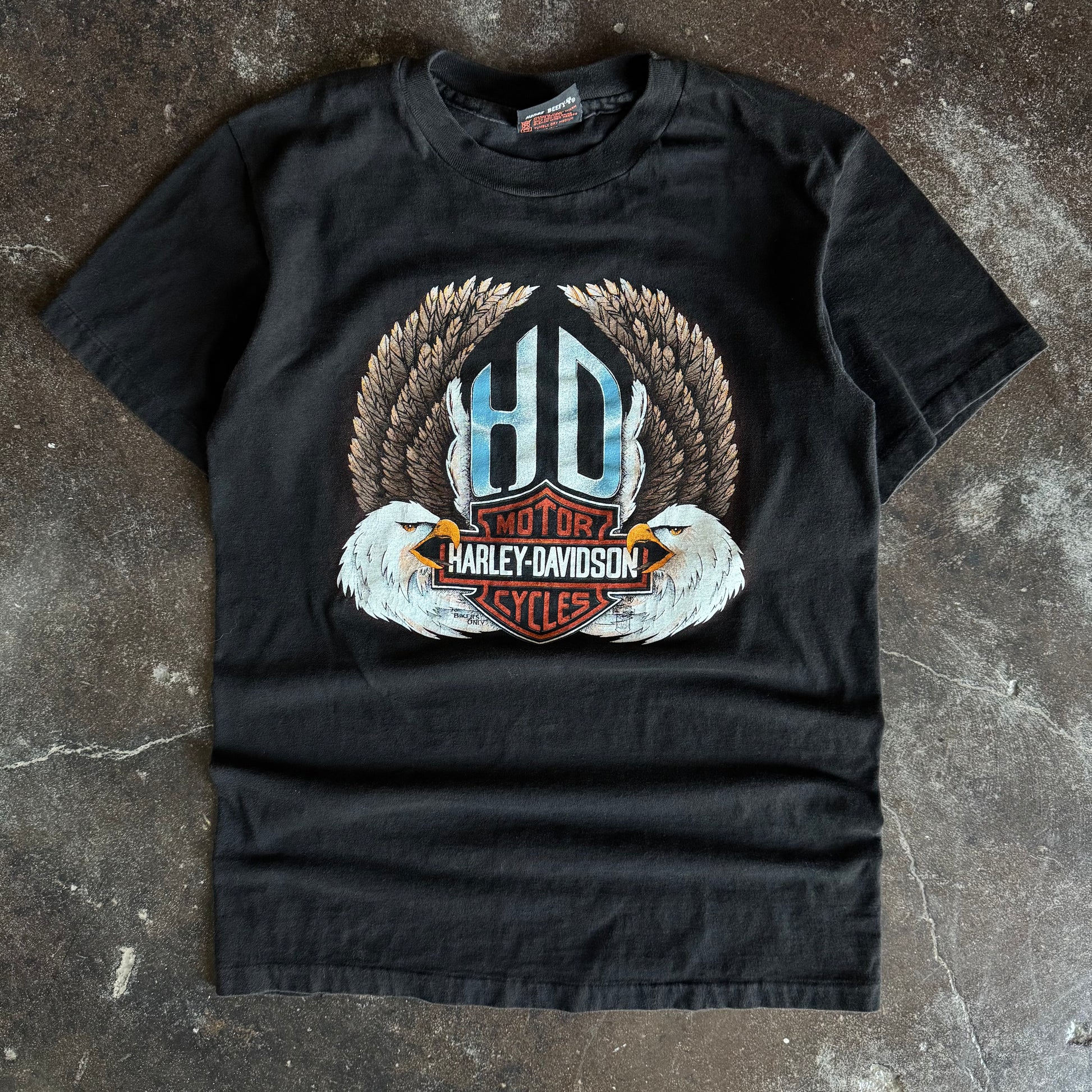80’s Harley Wings “For Bikers Only” Scotland Tee (M)