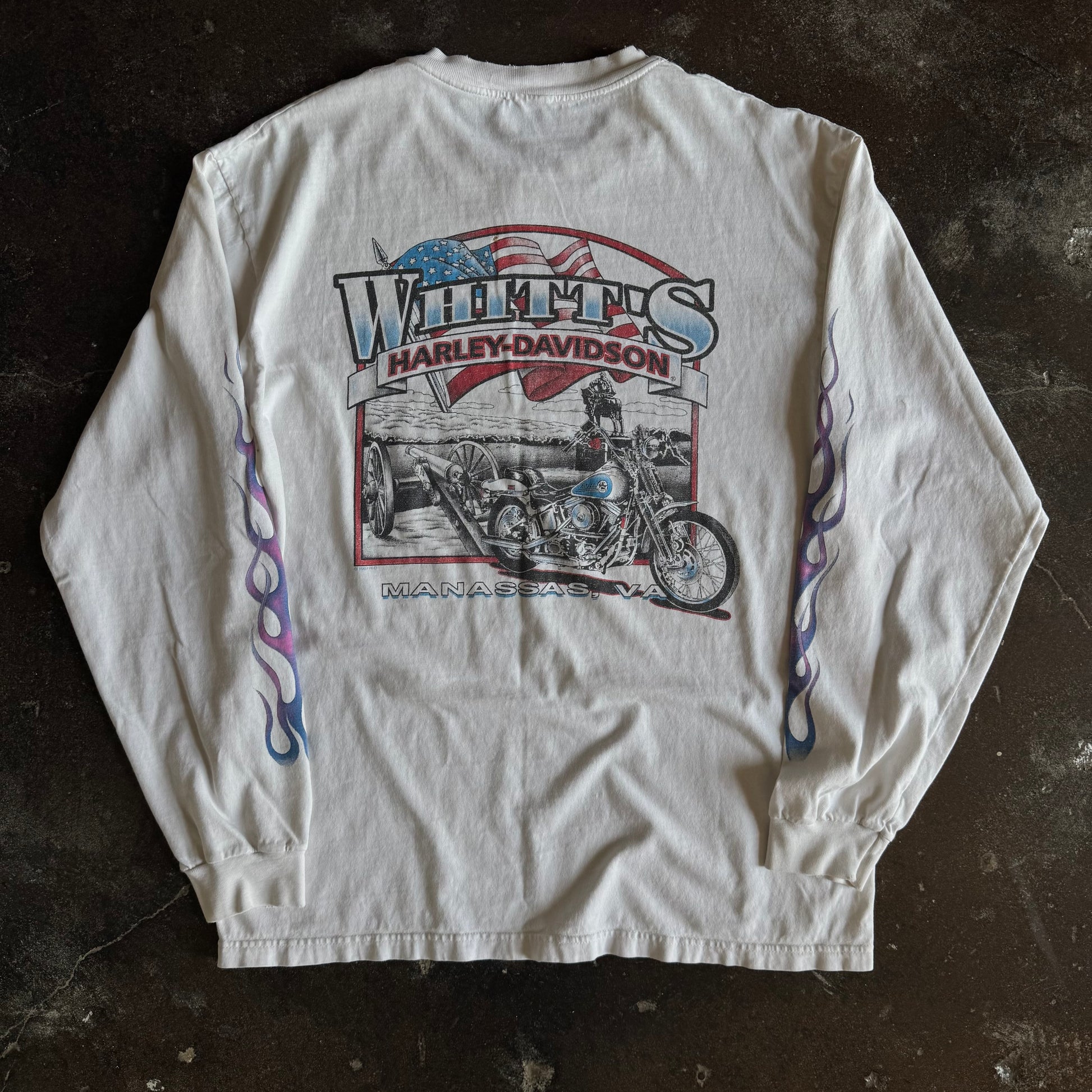 90’s Harley Feel The Heat Purple Flame Longsleeve (L)