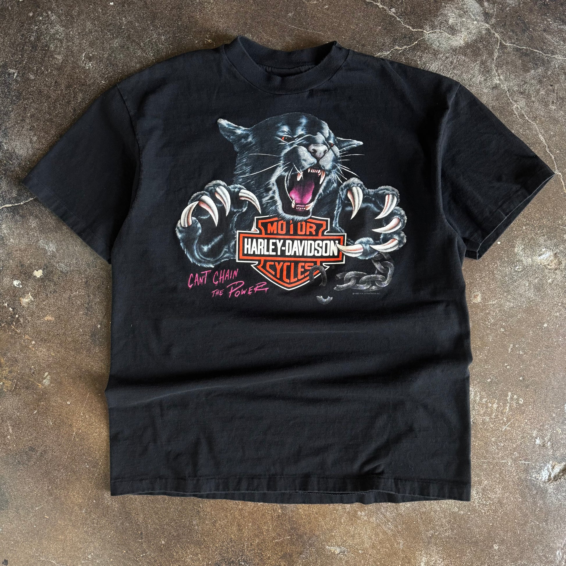 80’s Harley Can’t Chain The Power Panther Tee (L)