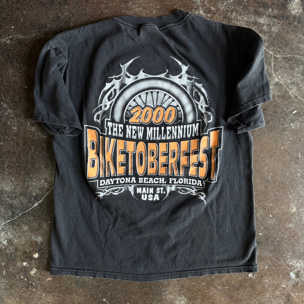 Y2K Biketoberfest Tribal Skull Arrowhead Tee (M)