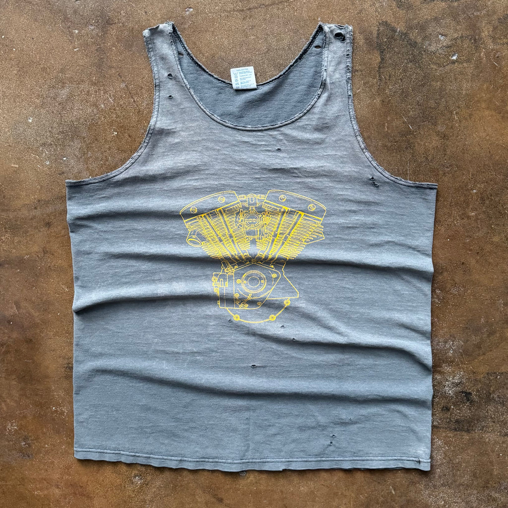 90’s Motorcycle Engine Sun Faded Tank Top (L)
