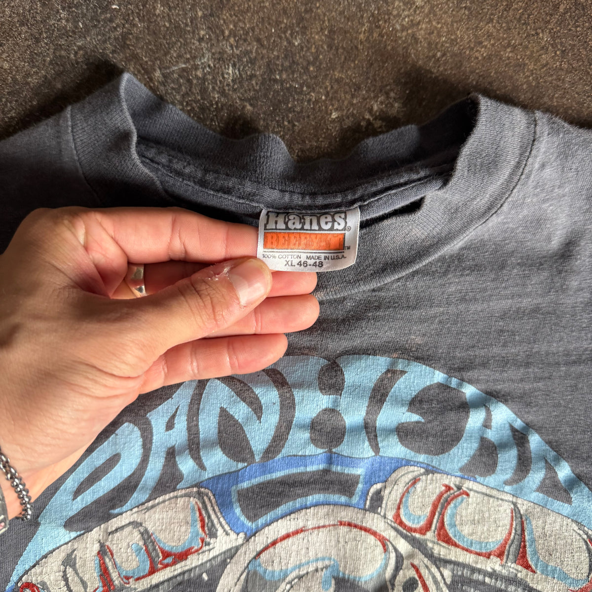 80’s Harley Panhead Sun Faded Black Hills Tee (XL)