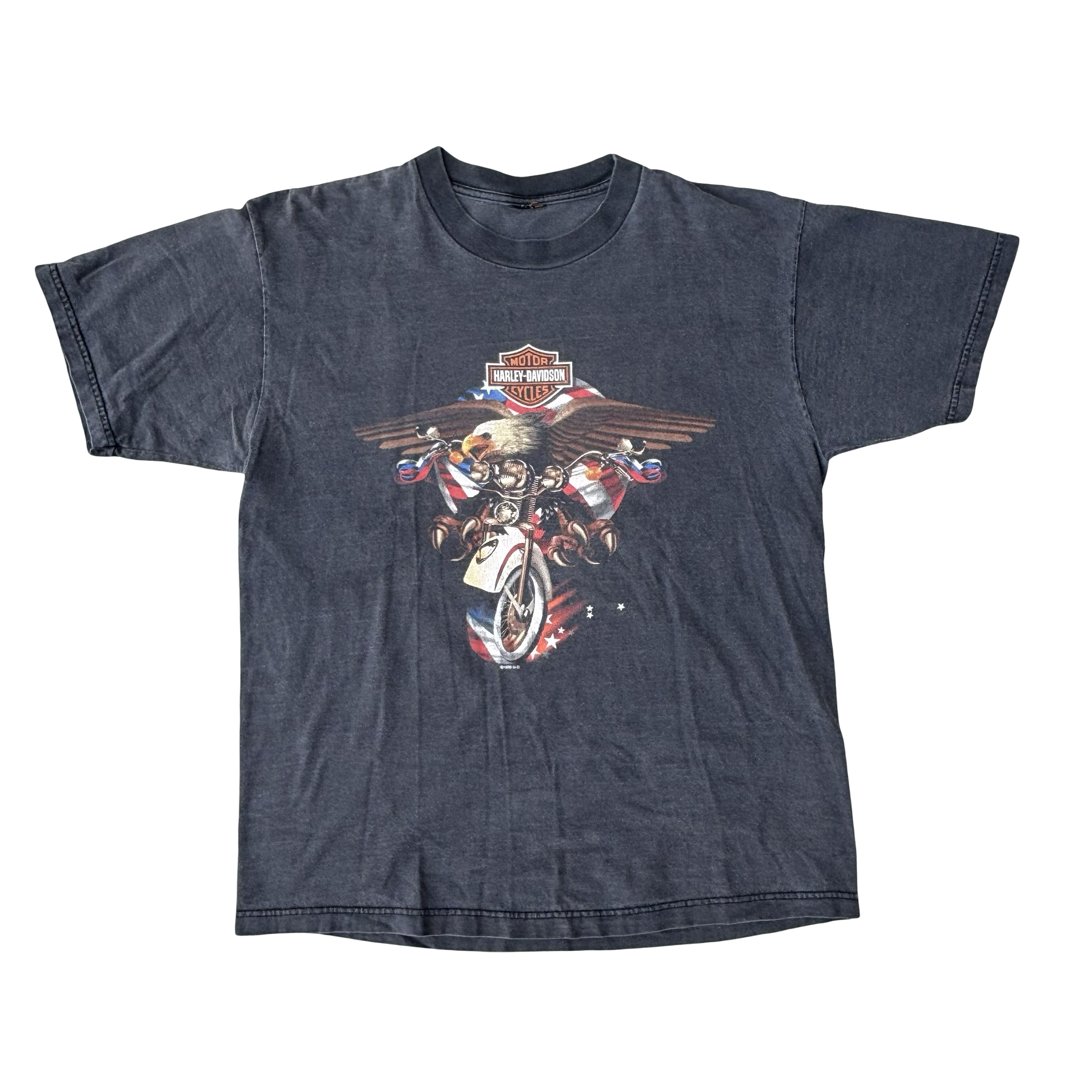 90’s Harley Sun Faded Crazy Back Hit Tee Size XL