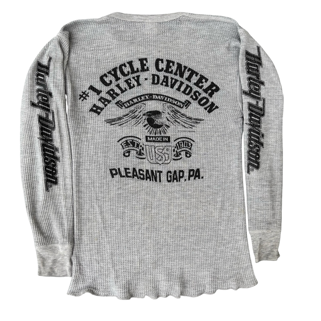 80’s Harley Milwaukee Iron Pleasant Gap Thermal Tee Size XL