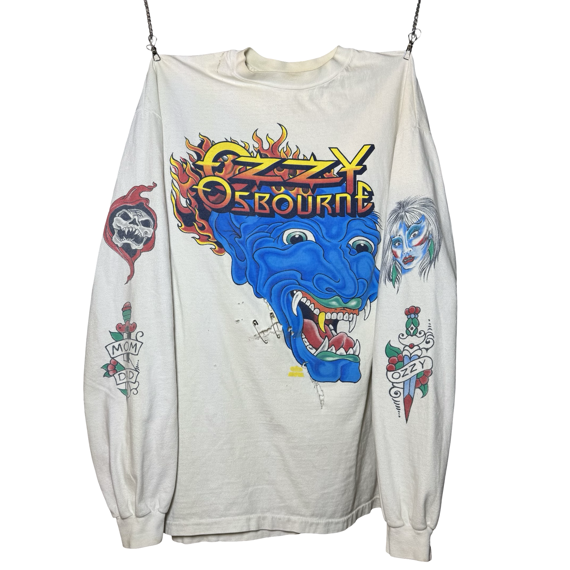 🦇 Ozzy Osbourne Tattoo Longsleeve Tee Size XL