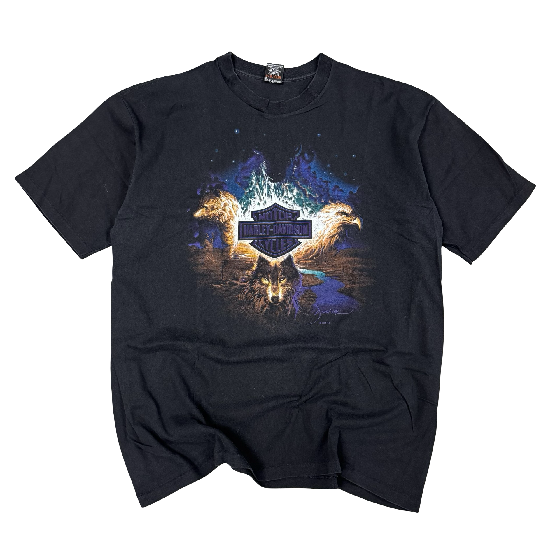 90’s Harley Nature Purple Flame Emblem Tee Size XXL