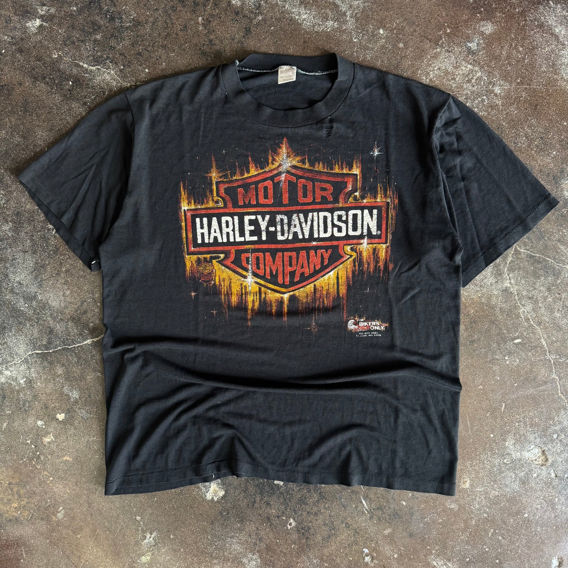 80’s Harley Shining Shield “Bikers Only” Tee (XL)