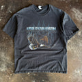 Y2K Harley Blue Flame Eagle Sun Faded Tee (XL)