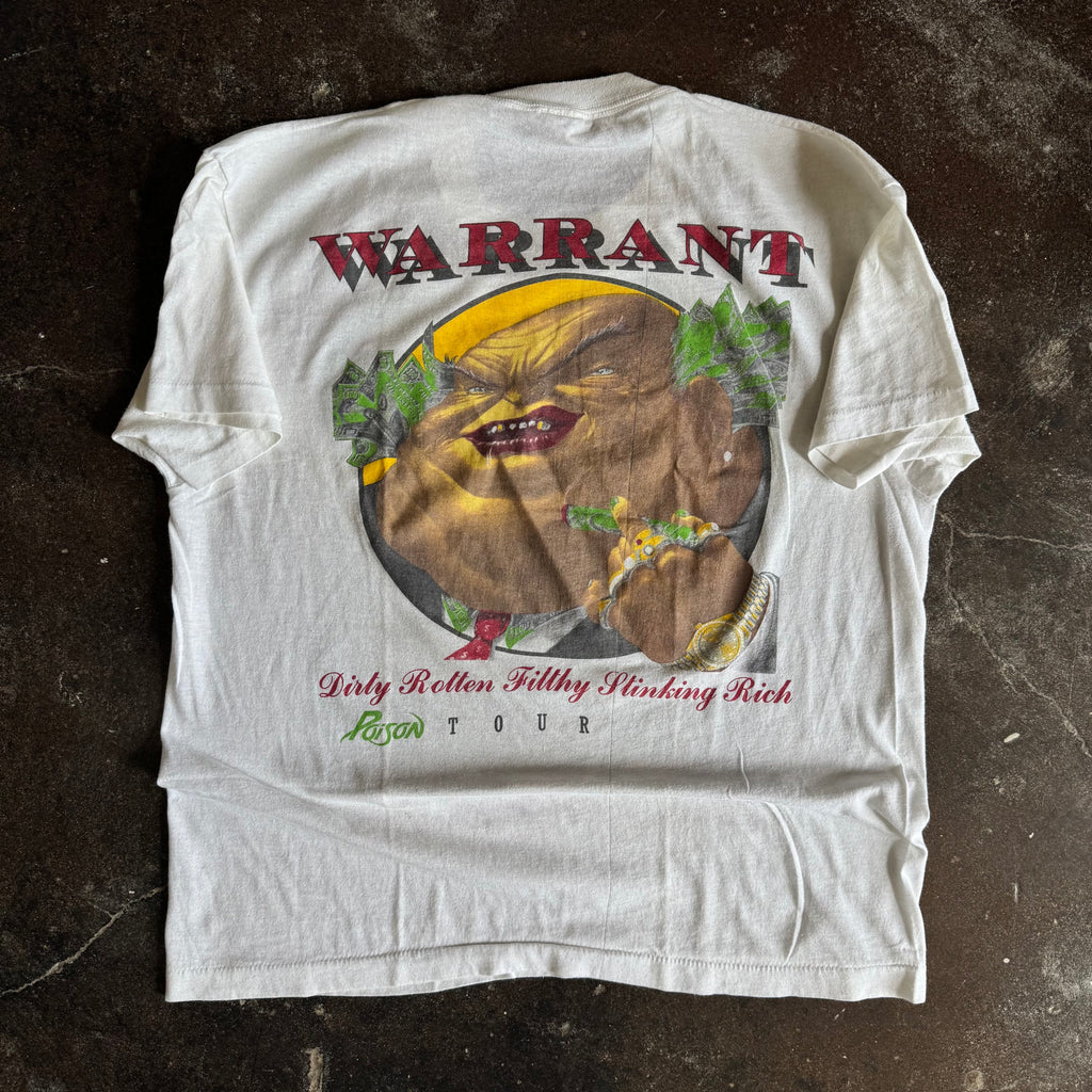 80’s Poison & Warrant Band Tour Boot Tee (L)