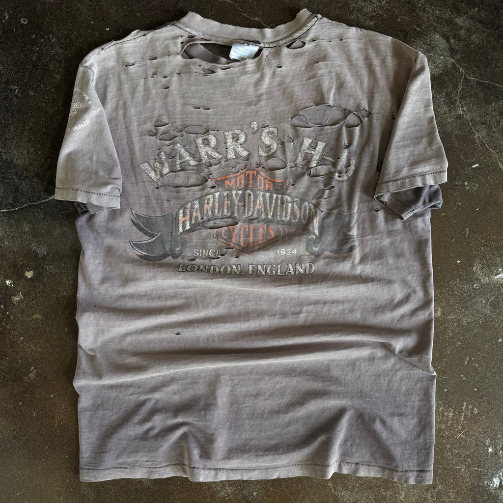 80’s Harley Thrashed & Faded Flame Ball Tee (XL)