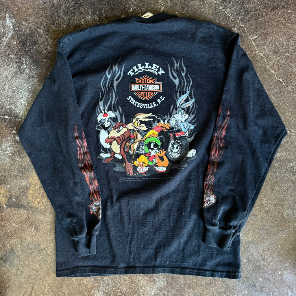 Y2K Harley Scooby Doo & Looney Tunes Flame Longsleeve (M/L)