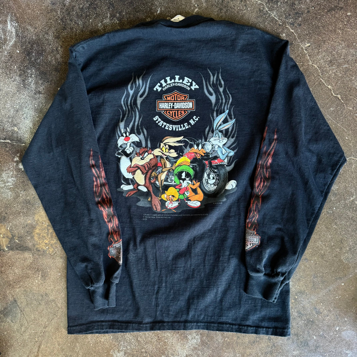 Y2K Harley Scooby Doo & Looney Tunes Flame Longsleeve (M/L)