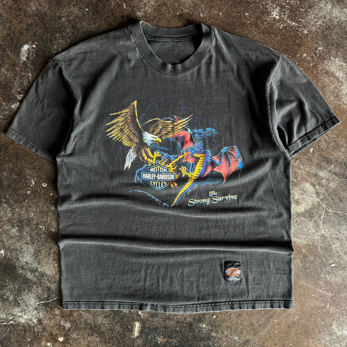 90’s Harley Strong Survive Dragon Tee (XL)