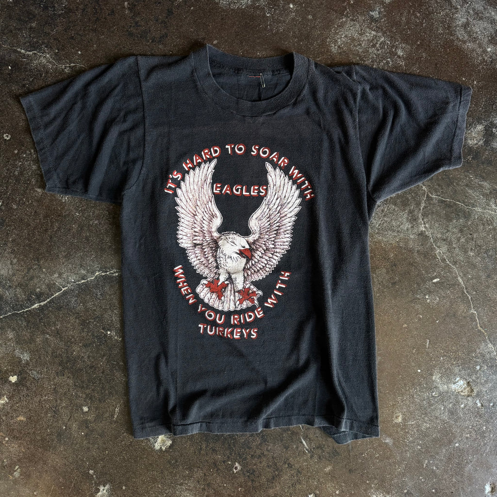 80’s Harley “Soar With Eagles, Ride With Turkeys” Illinois Tee (M/L)