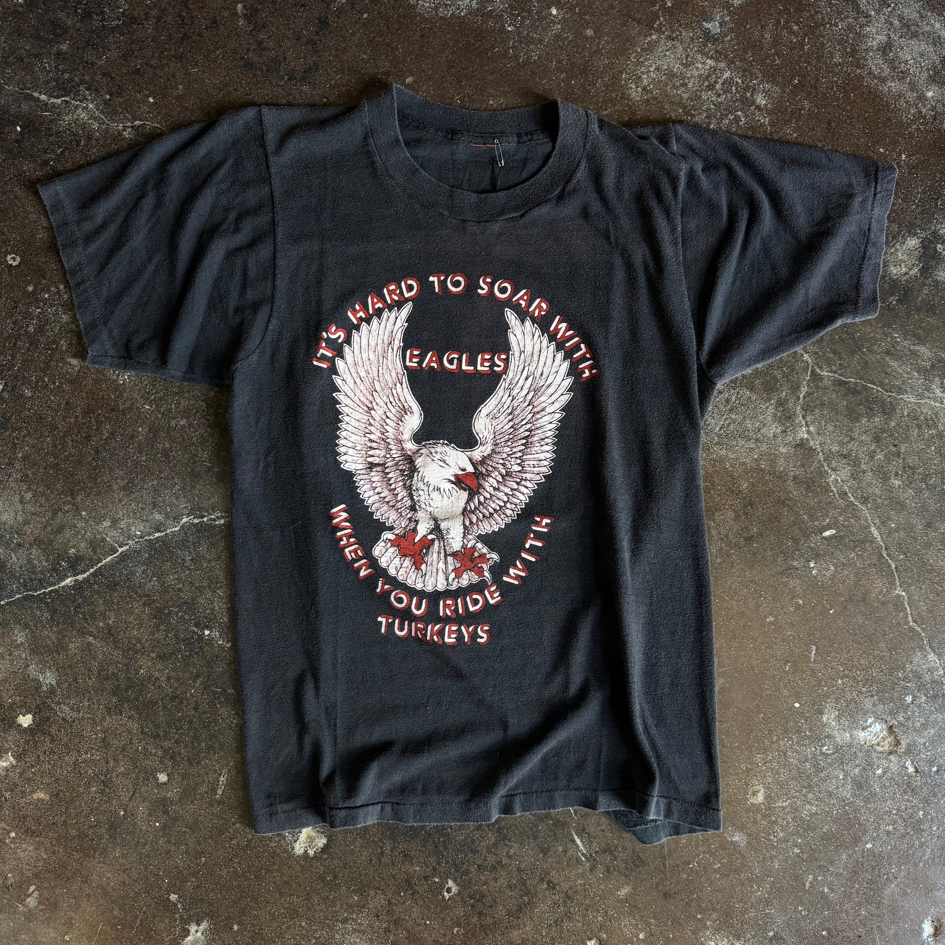 80’s Harley “Soar With Eagles, Ride With Turkeys” Illinois Tee (M/L)