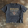 Vintage 1980s Harley-Davidson Harleys and Good Whiskey 3D Emblem t-shirt