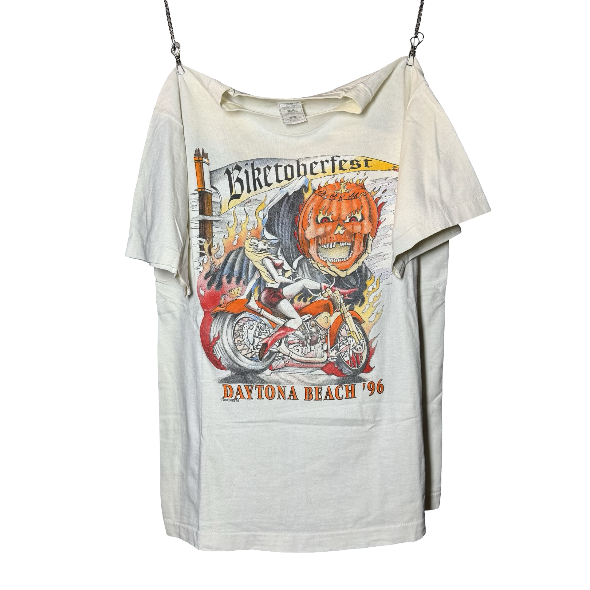 90’s Biketoberfest MILF Pumpkin Flame Tee Size M