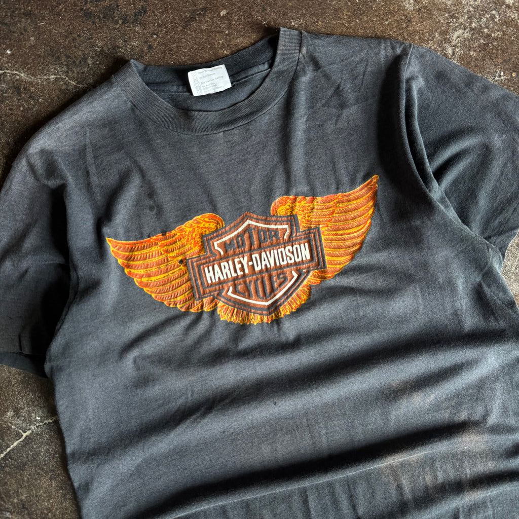 80’s Harley Brown Wing Emblem Tee (L)