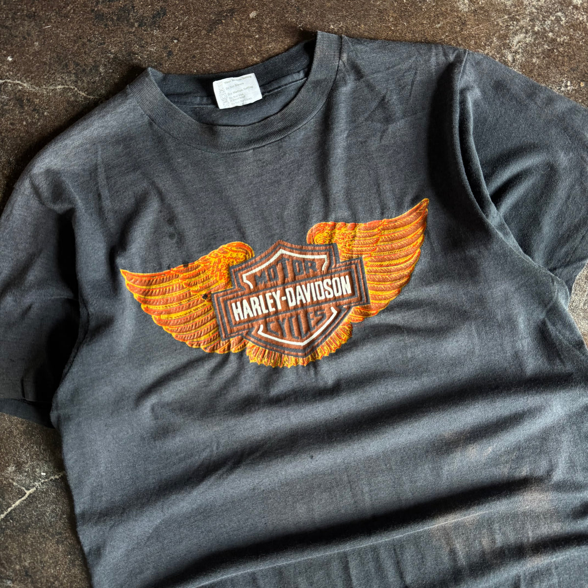 80’s Harley Brown Wing Emblem Tee (L)
